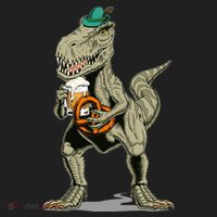 Funny Oktoberfest Tyrannosaurus Rex T Rex Dinosaur Women's Sweatshirt thumb 2
