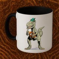 Funny Oktoberfest Tyrannosaurus Rex T Rex Dinosaur Coffee Mug thumb 2