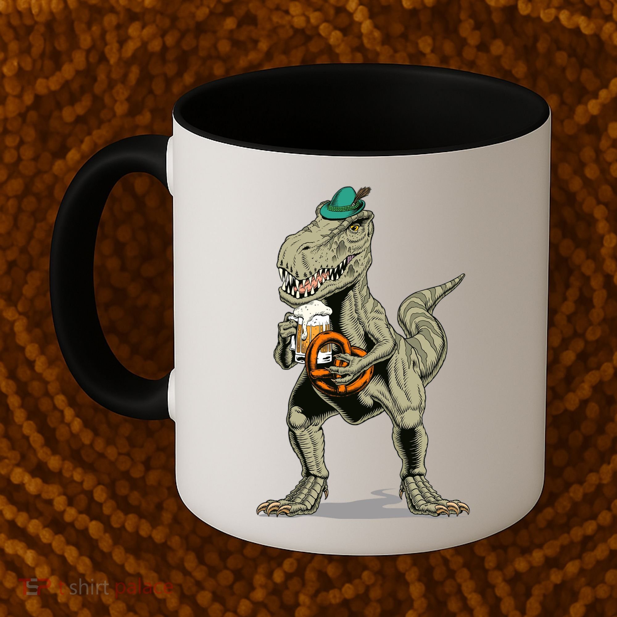 Funny Oktoberfest Tyrannosaurus Rex T Rex Dinosaur Coffee Mug