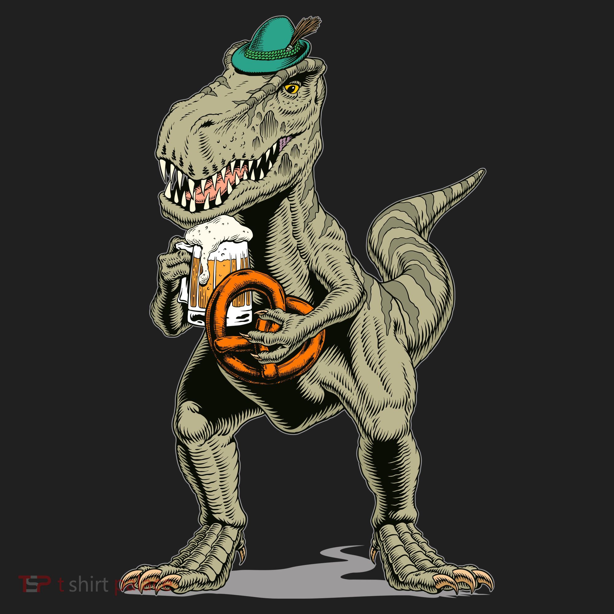 Funny Oktoberfest Tyrannosaurus Rex T Rex Dinosaur Beanie