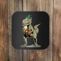 Funny Oktoberfest Tyrannosaurus Rex T Rex Dinosaur Coaster thumb 0