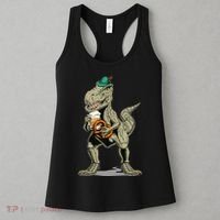 Funny Oktoberfest Tyrannosaurus Rex T Rex Dinosaur Women's Tank Top thumb 3