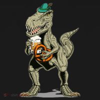 Funny Oktoberfest Tyrannosaurus Rex T Rex Dinosaur Women's Tank Top thumb 5