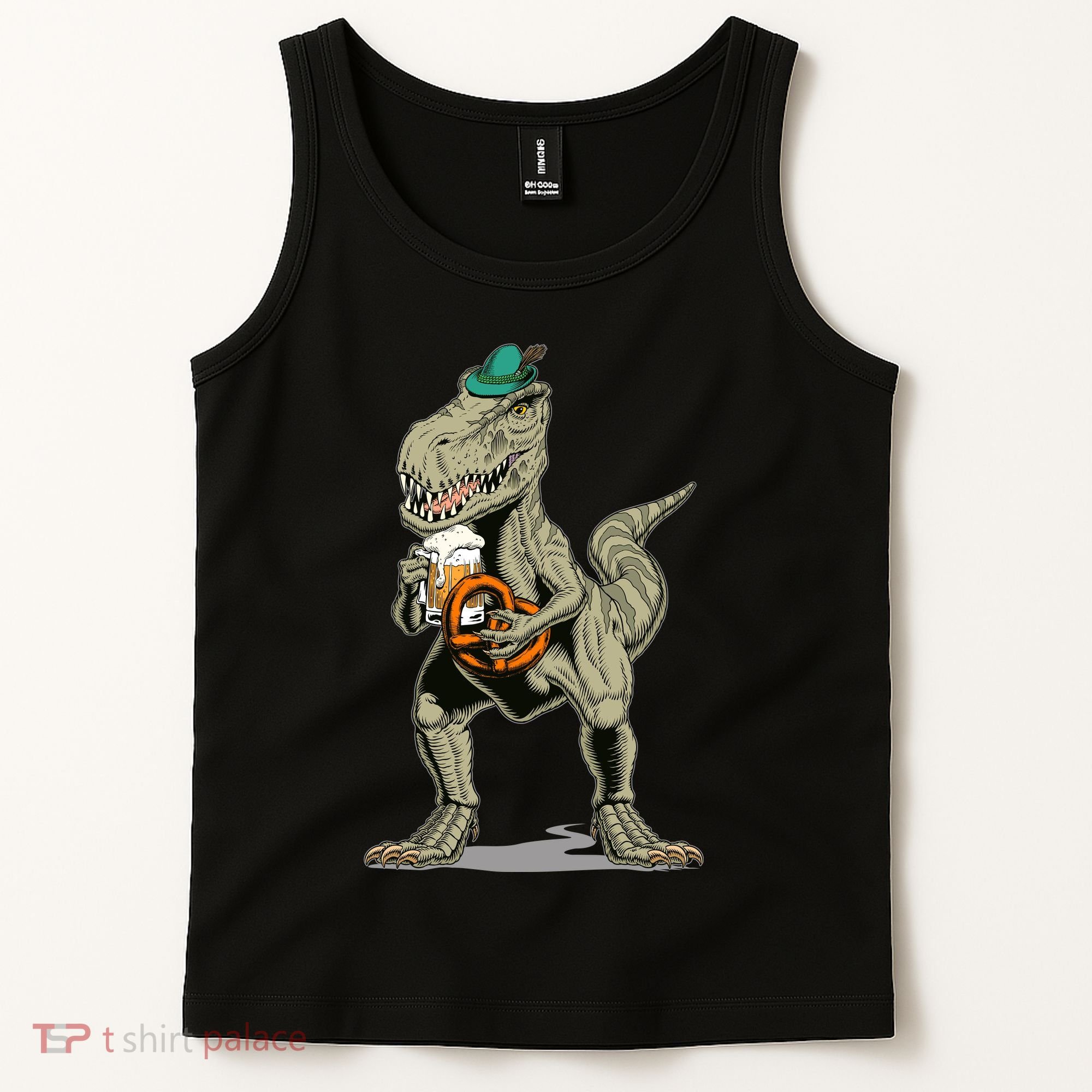 Funny Oktoberfest Tyrannosaurus Rex T Rex Dinosaur Tank Top