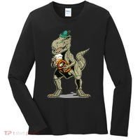 Funny Oktoberfest Tyrannosaurus Rex T Rex Dinosaur Women's Long Sleeve Shirt thumb 0