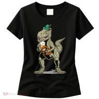 Funny Oktoberfest Tyrannosaurus Rex T Rex Dinosaur Women's T-Shirt thumb 0