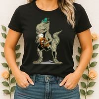 Funny Oktoberfest Tyrannosaurus Rex T Rex Dinosaur Women's T-Shirt thumb 2