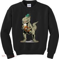Funny Oktoberfest Tyrannosaurus Rex T Rex Dinosaur Kids Sweatshirt thumb 0