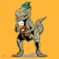 Funny Oktoberfest Tyrannosaurus Rex T Rex Dinosaur Long Sleeve Shirt thumb 2