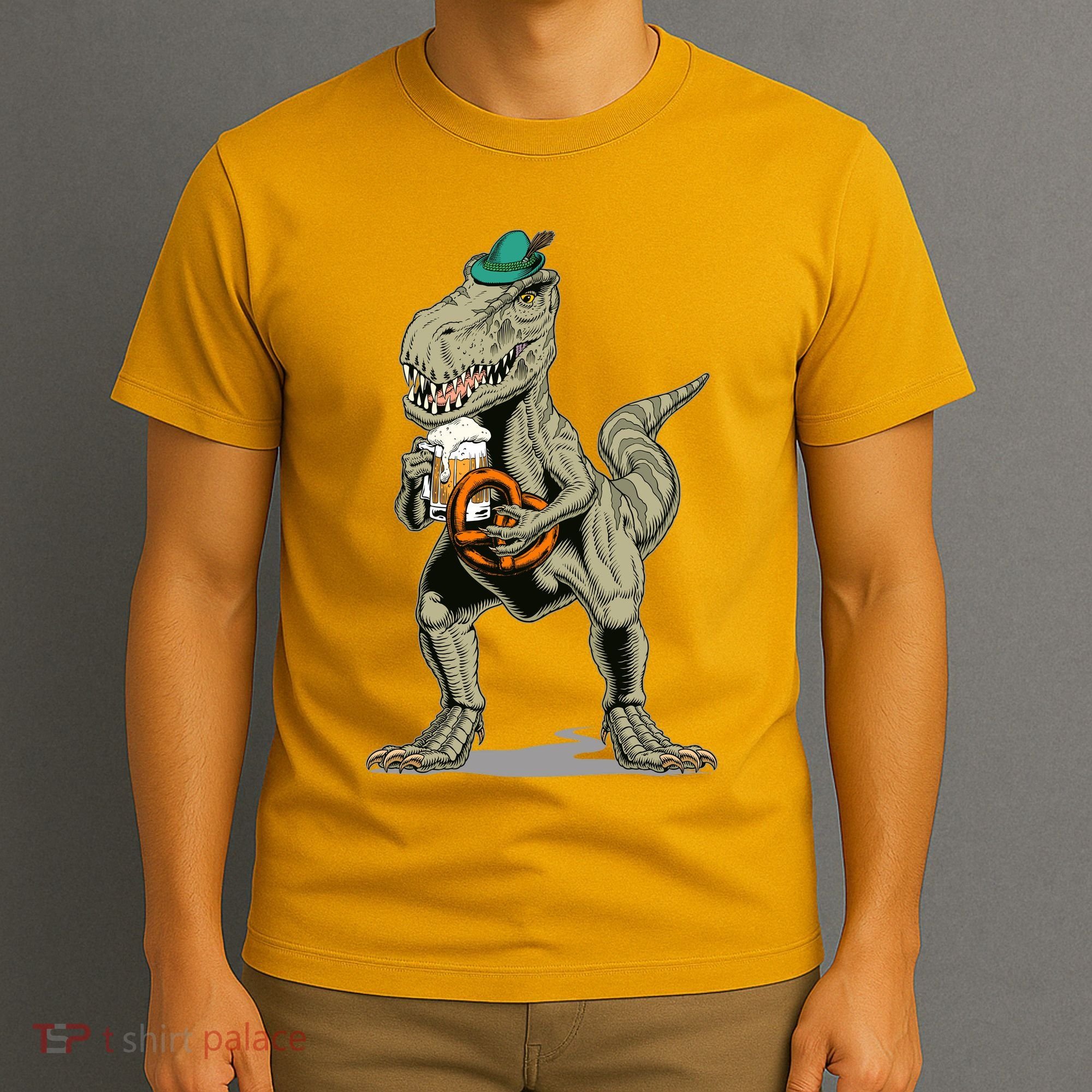 Funny Oktoberfest Tyrannosaurus Rex T Rex Dinosaur T-Shirt