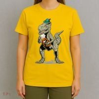 Funny Oktoberfest Tyrannosaurus Rex T Rex Dinosaur T-Shirt thumb 4