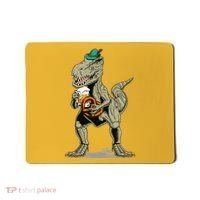 Funny Oktoberfest Tyrannosaurus Rex T Rex Dinosaur Mousepad thumb 0