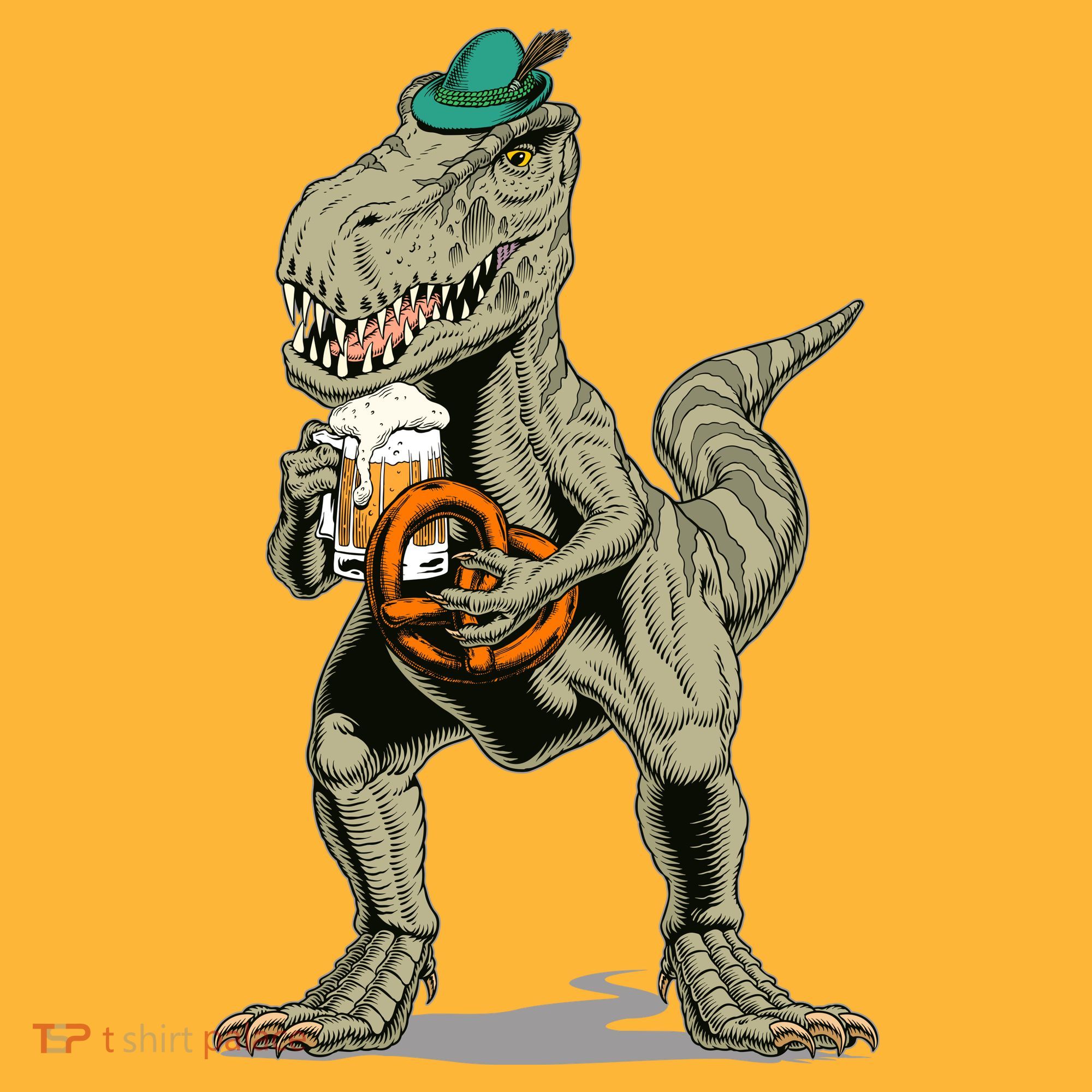 Funny Oktoberfest Tyrannosaurus Rex T Rex Dinosaur Mousepad