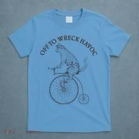 Funny Old Timey Vintage Cat Off To Wreck Havoc T-Shirt thumb 4