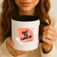 Funny Out To Lunch Taped Note Coffee Mug thumb 3
