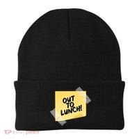 Funny Out To Lunch Taped Note Beanie thumb 0