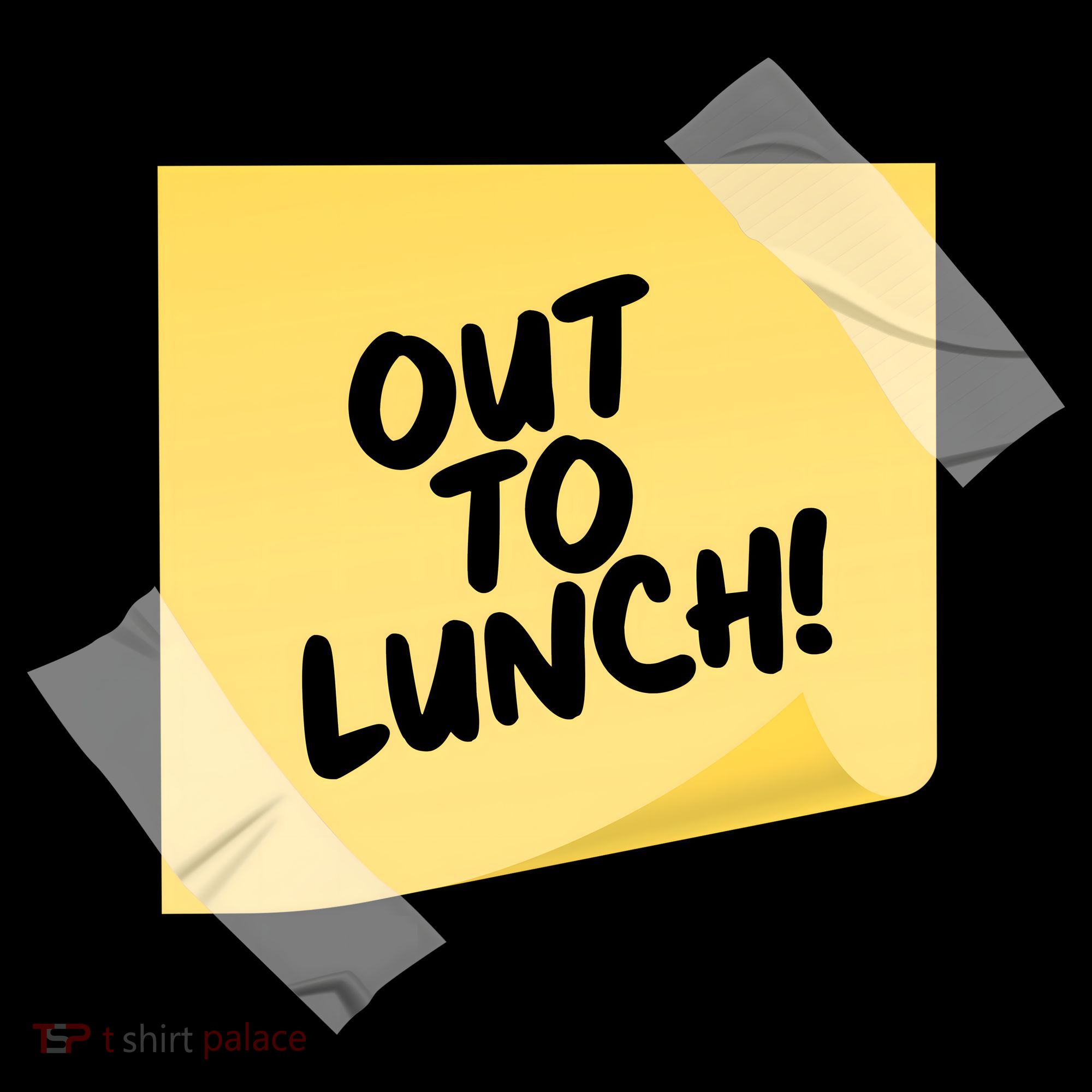 Funny Out To Lunch Taped Note Women's Tank Top