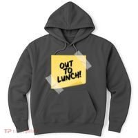 Funny Out To Lunch Taped Note Hoodie thumb 0