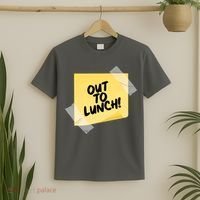 Funny Out To Lunch Taped Note T-Shirt thumb 2