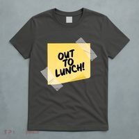 Funny Out To Lunch Taped Note T-Shirt thumb 5