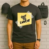 Funny Out To Lunch Taped Note T-Shirt thumb 6