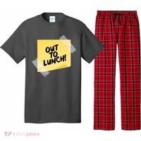 Funny Out To Lunch Taped Note Pajama Set thumb 0