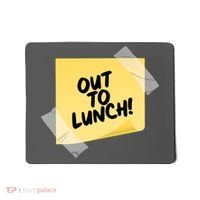 Funny Out To Lunch Taped Note Mousepad thumb 0