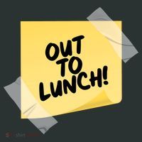 Funny Out To Lunch Taped Note Mousepad thumb 1