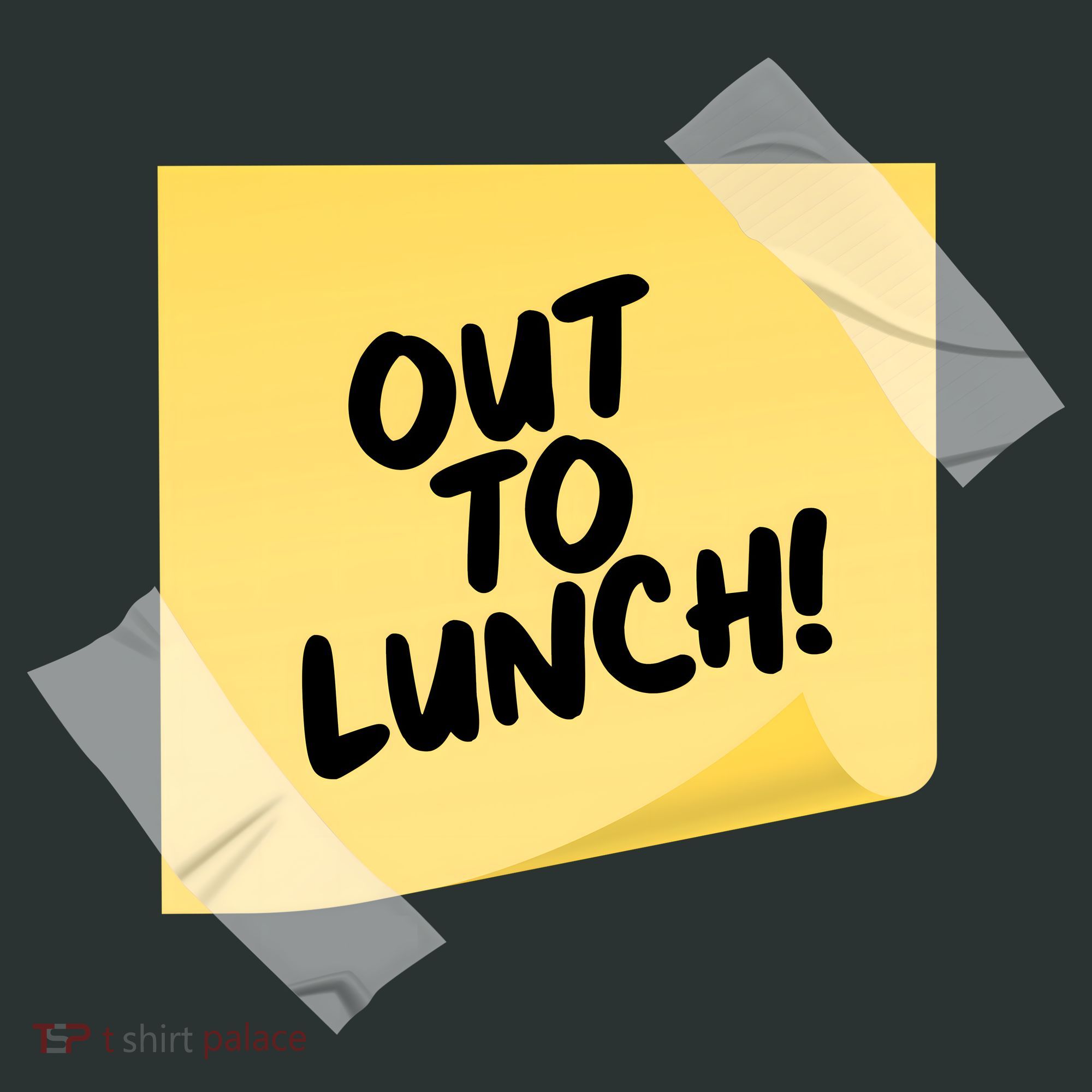 Funny Out To Lunch Taped Note Mousepad
