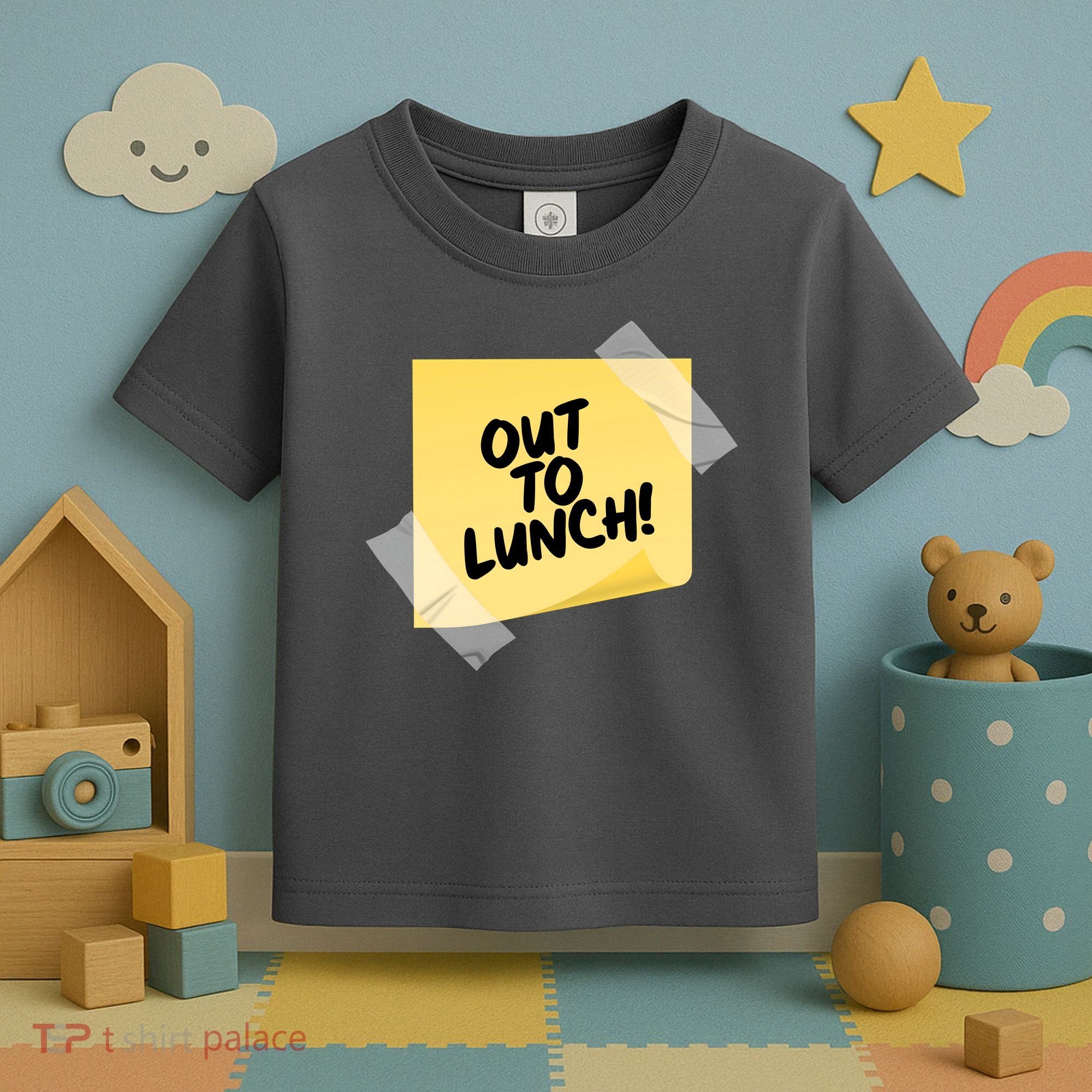 Funny Out To Lunch Taped Note Toddler T-Shirt