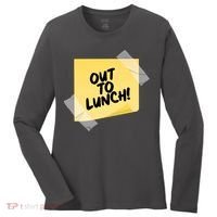 Funny Out To Lunch Taped Note Women's Long Sleeve Shirt thumb 0