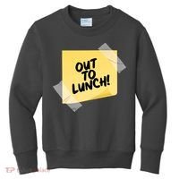 Funny Out To Lunch Taped Note Kids Sweatshirt thumb 0