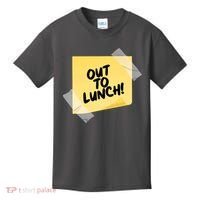 Funny Out To Lunch Taped Note Kids T-Shirt thumb 0