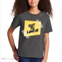 Funny Out To Lunch Taped Note Kids T-Shirt thumb 2