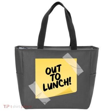 Funny Out To Lunch Taped Note Tote Bag