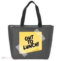 Funny Out To Lunch Taped Note Tote Bag thumb 0
