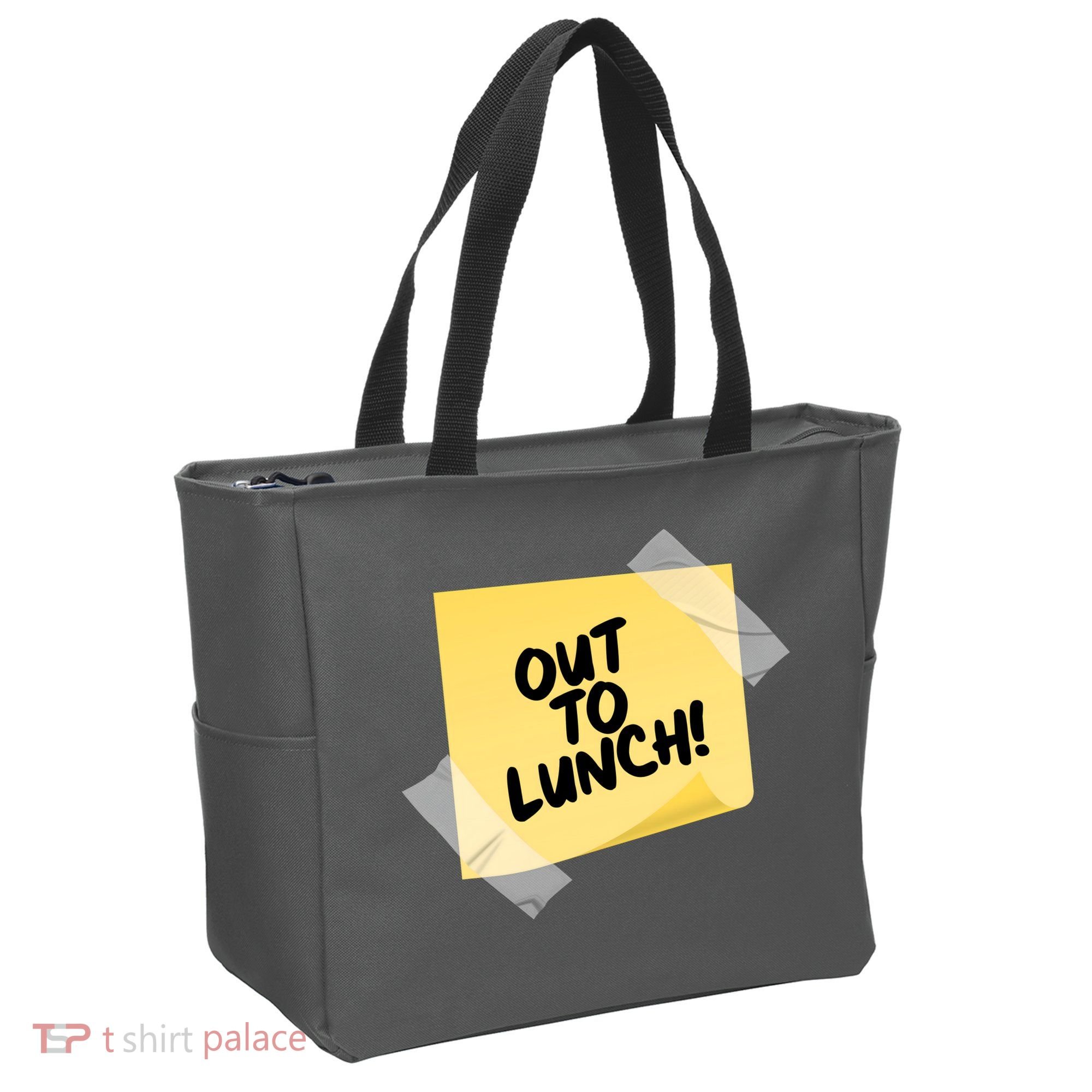 Funny Out To Lunch Taped Note Tote Bag