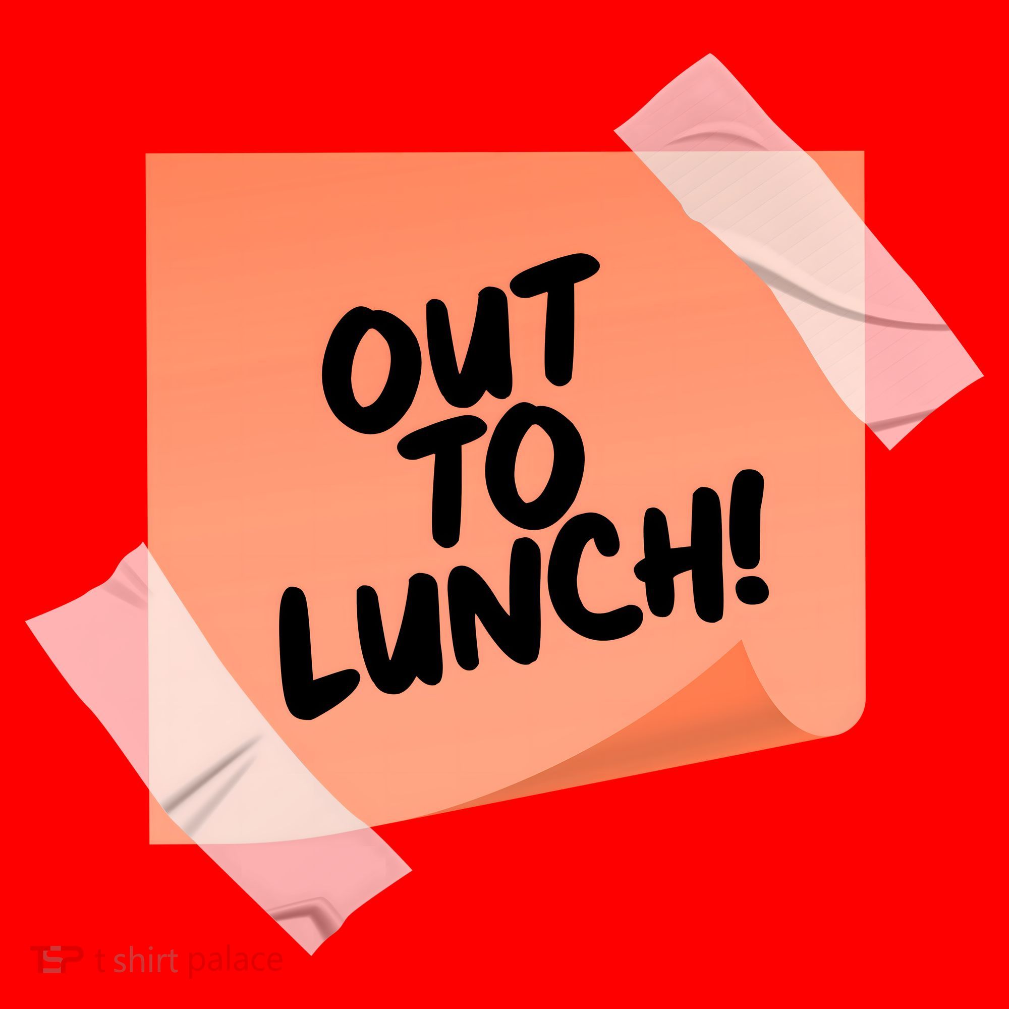 Funny Out To Lunch Taped Note Santa Hat