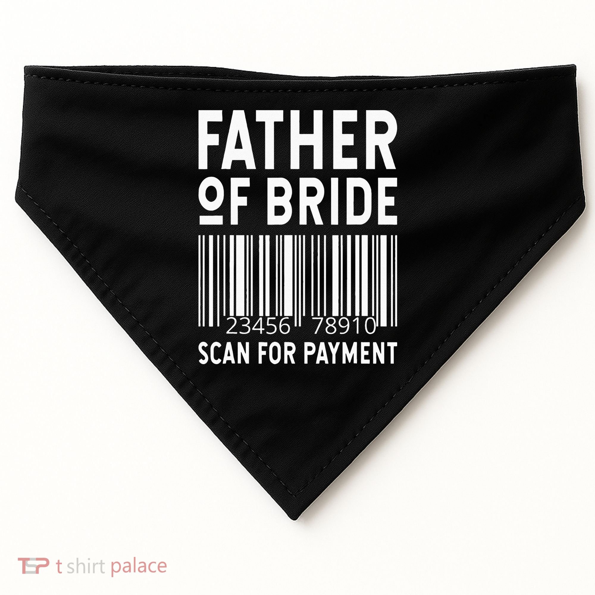 Father Of The Bride Scan For Wedding Marriage Bride Dad USA-Made Doggie Bandana
