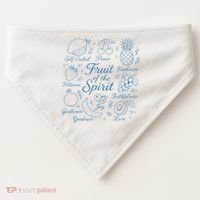 Fruit Of The Spirit Doodle Christian USA-Made Doggie Bandana thumb 0