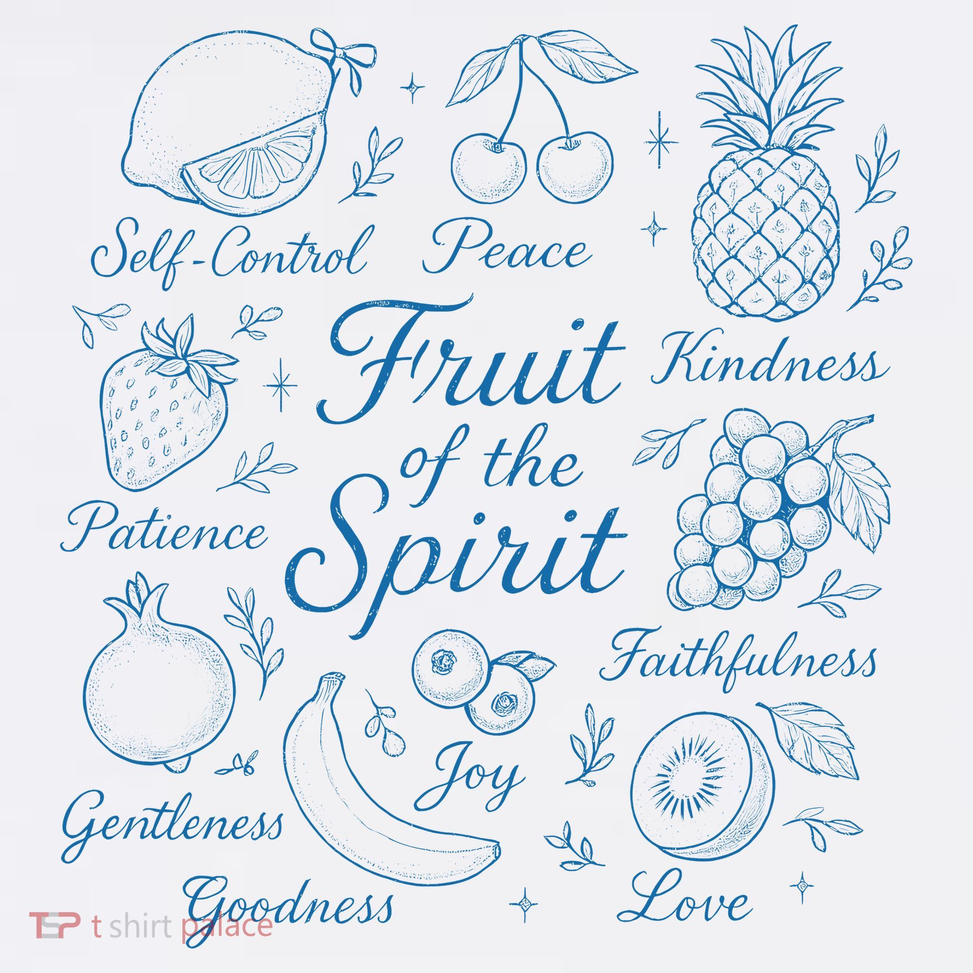 Fruit Of The Spirit Doodle Christian Women's Hoodie