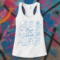 Fruit Of The Spirit Doodle Christian Women's Tank Top thumb 3