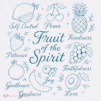 Fruit Of The Spirit Doodle Christian Baby Bodysuit thumb 2