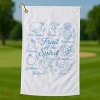 Fruit Of The Spirit Doodle Christian Golf Towel thumb 1