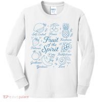 Fruit Of The Spirit Doodle Christian Kids Long Sleeve Shirt thumb 0
