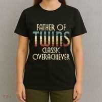 Father Of Twins Twin Dad New Dad Of Twins T-Shirt thumb 4