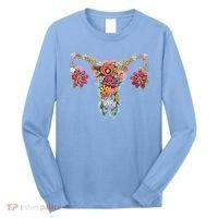 Floral Ovary Uterus Women's Rights Feminist Gift Long Sleeve Shirt thumb 0