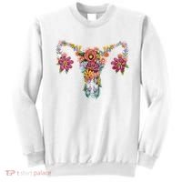 Floral Ovary Uterus Women's Rights Feminist Gift Sweatshirt thumb 0