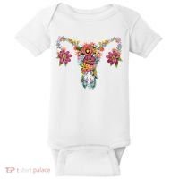 Floral Ovary Uterus Women's Rights Feminist Gift Baby Bodysuit thumb 0