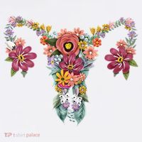 Floral Ovary Uterus Women's Rights Feminist Gift Baby Bodysuit thumb 2